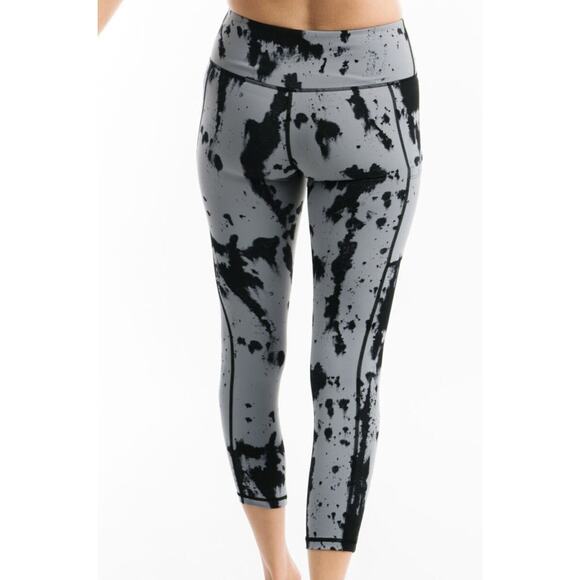 ZYIA Slate Oxidation Soft n Snug Hi-Rise 7/8 Pocket Leggings Size 4 Small EUC - Picture 2 of 10